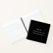 Monogram oder Add-Logos Business Black Square Notizblock (Innenseite)