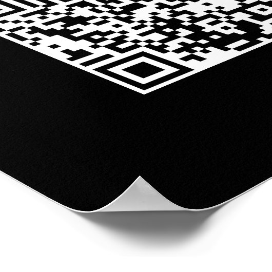 Monogram oder Add-Logos Geschäftszeiten schwarzer  Poster (Ecke)