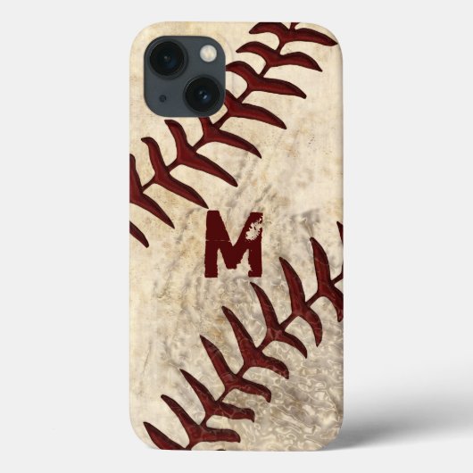 MONOGRAM- oder Jersey-NUMMER Baseball-Fall Case-Mate iPhone Hülle (Rückseite)