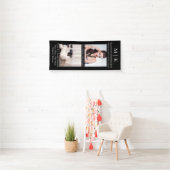 Monogram oder Logo 2 Foto hinzufügen Business Blac Banner (Insitu)