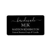 Monogram oder Logo-handmade Business Small Label h Adressaufkleber (Vorne)