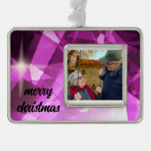 Monogram Oma ,Opa Weihnachtsschmuck Rahmen-Ornament Silber (Vorderseite)