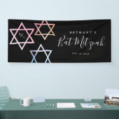 Monogram Ombré Bat Mitzvah Foto Banner (Messe)