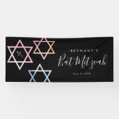 Monogram Ombré Bat Mitzvah Foto Banner (Horizontal)