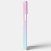 Monogram Ombre Holographic Pink Girly Personalisie Case-Mate iPhone Hülle (Rückseite / Rechts)