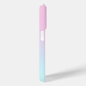 Monogram Ombre Holographic Pink Girly Personalisie Case-Mate iPhone Hülle (Rückseite / Rechts)