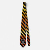 Monogram Ombre Yellow Red Orange Krawatte (Vorderseite)