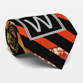 Monogram Ombre Yellow Red Orange Krawatte (Gerollt)