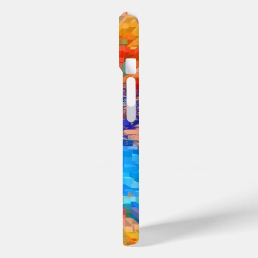 Monogram on Rainbow Abstract Background Case-Mate iPhone Hülle (Rückseite / Links)