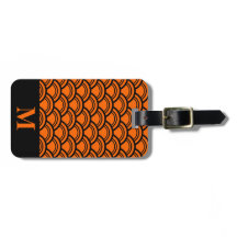 Monogram Orange Art Deco Scallop Fischskala