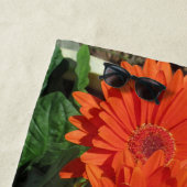 Monogram Orange Daisy Foto Strandtuch (Beispiel)
