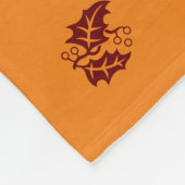 MONOGRAM Orange Herbstlaub Rustikaler Herbst Fleecedecke (Ecke)