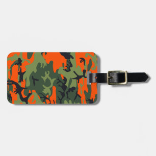 Monogram Orange Junting Camouflage Camouflage Gepäckanhänger