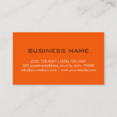 Monogram Orange (Panton) color background Visitenkarte (Rückseite)