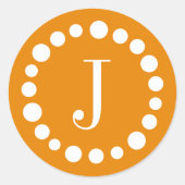 Monogram Orange Template Stickers (Vorderseite)