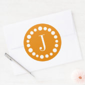 Monogram Orange Template Stickers (Umschlag)