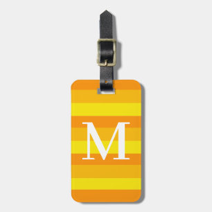 Monogram Orange Tritone Streifen Gepäckanhänger