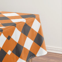 Monogram Orange White Kariert Gingham