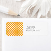 Monogram Orange White Trendy Fun Polka Dot Muster (Insitu)