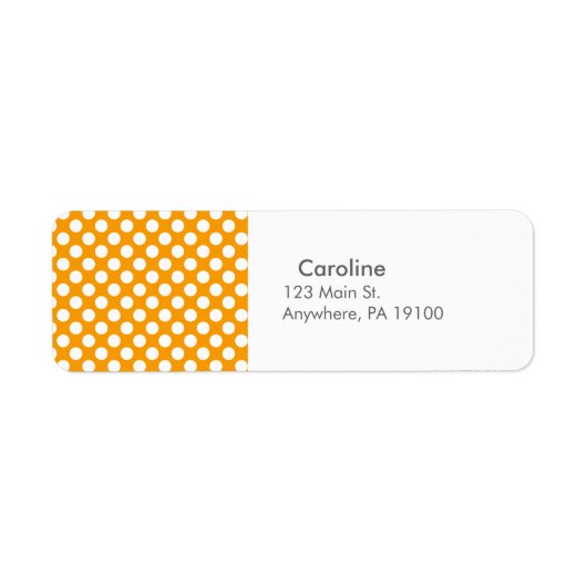 Monogram Orange White Trendy Fun Polka Dot Muster (Vorne)