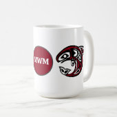 Monogram Orca Killer Whale Design Kaffeetasse (VorderseiteRechts)