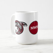Monogram Orca Killer Whale Design Kaffeetasse (Vorderseite Links)