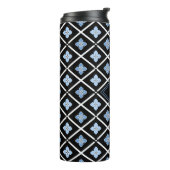 Monogram Oriental Blue Sakura Muster Thermosbecher (Nach links gedreht)