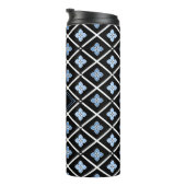 Monogram Oriental Blue Sakura Muster Thermosbecher (Nach rechts gedreht)