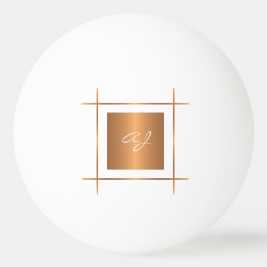 Monogram Original Gold Typografie-Skript stylisch Tischtennisball (Vorderseite)