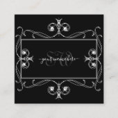 Monogram Ornaments Quadratische Visitenkarte (Vorderseite)