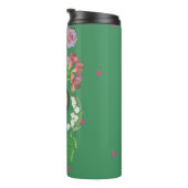 Monogram Ostergeblasenes Grünes Obst und Blumenthe Thermosbecher (Nach rechts gedreht)