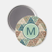 Monogram Outdoor Geo Step Geometric Pattern Magnet (Vorderseite/Rückseite)