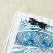 Monogram Owl Mandala Beach Handtuch (Beispiel)