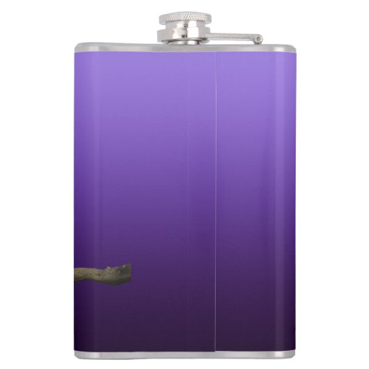 Monogram Owl Night Moonlight Deep Blue Flask Flachmann (Rückseite)