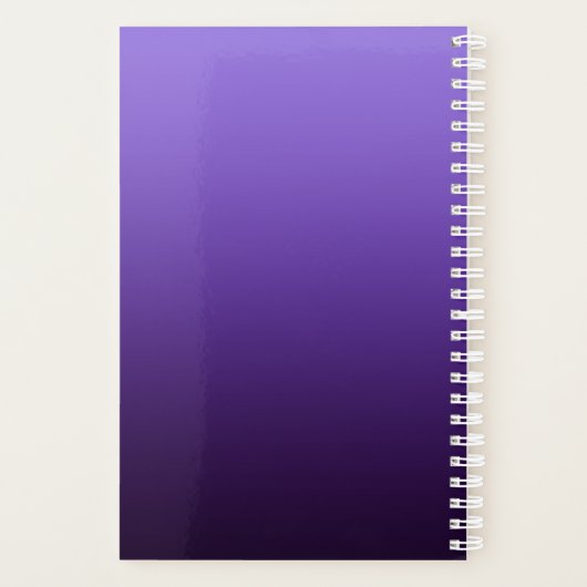 Monogram Owl Night Moonlight Deep Blue Planner Planer (Rückseite)