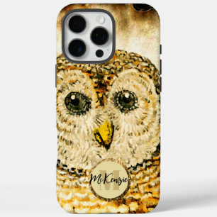 Monogram Owl Personalisieren iPhone 16 Pro Max Hülle