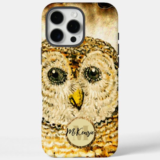 Monogram Owl Personalisieren Case-Mate iPhone Hülle (Rückseite)