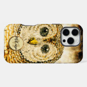 Monogram Owl Personalisieren iPhone Hülle (Rückseite (Horizontal))