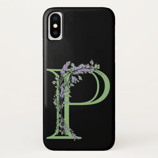 Monogram P Lavendel Eucalyptus Case-Mate iPhone Hülle (Rückseite)