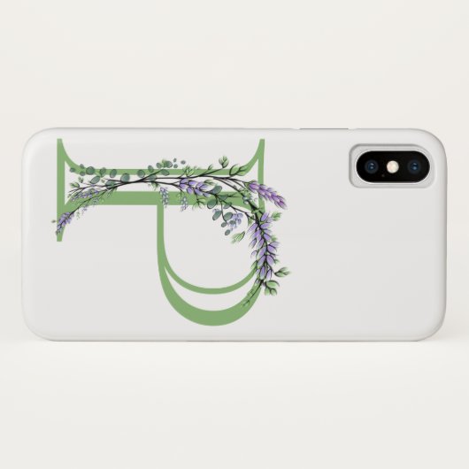 Monogram P Lavendel Eucalyptus Case-Mate iPhone Hülle (Rückseite (Horizontal))