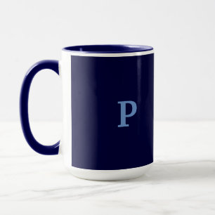 Monogram P Navy Blue Combo Tasse