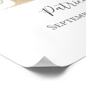 Monogram P Pink White Floral Gold Letter Kinderzim Poster (Ecke)