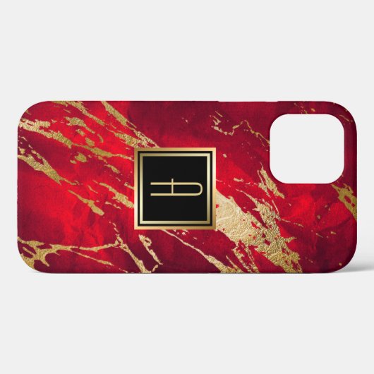 Monogram Paint Splash Case-Mate iPhone Hülle (Rückseite (Horizontal))