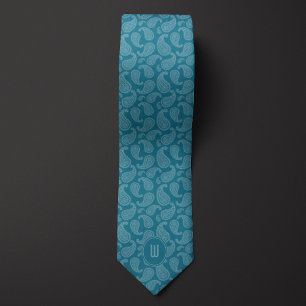 Monogram Paisley Aquamarine Krawatte