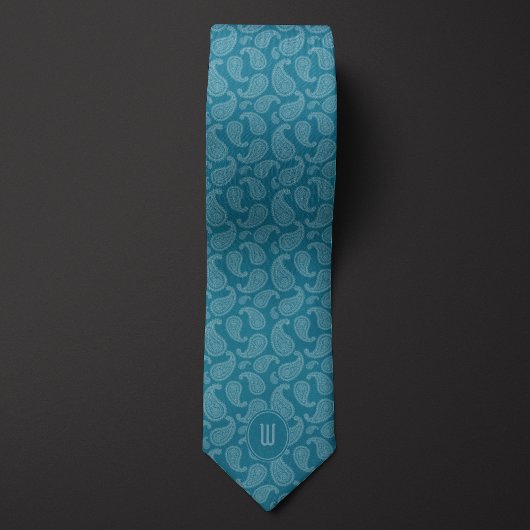 Monogram Paisley Aquamarine Krawatte