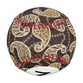 Monogram Paisley-Hintergrund Baseball (Rückseite)