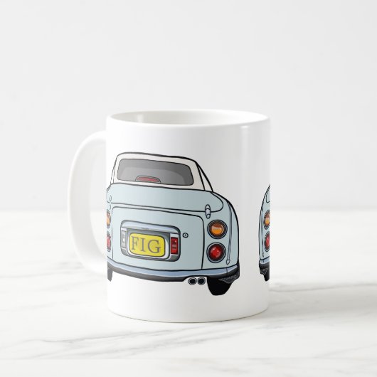 Monogram Pale Aqua Figaro Car Kaffeetasse (Vorderseite Links)