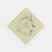 Monogram Palm Leaf Greenery 2 Serviette (Ecke)