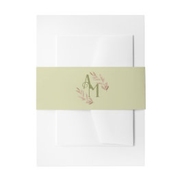 Monogram Palm Leaf Greenery Einladungsbanderole