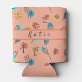 Monogram Palm Springs Themes Summer Pattern Dosenkühler (Rückseite)